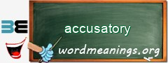 WordMeaning blackboard for accusatory